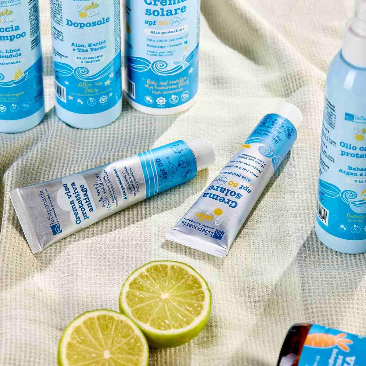 La Saponaria – Crema Solare SPF 50 Bimbi & Pelli Sensibili Travel Size 40ml