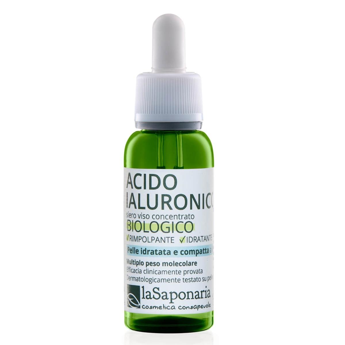 La Saponaria Acido Ialuronico Multiplo Peso Molecolare – Siero Viso Bio Idratante 30ml