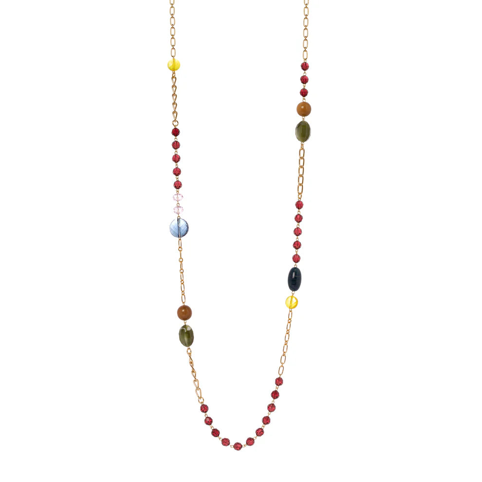 Sodini Hermitage – Collana Lunga con Cristalli e Dettagli in Resina