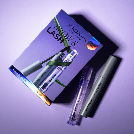 MÁDARA Brow & Lash Duo – Gift Set con Gel Sopracciglia Grow & Fix e Mascara Deep Matter