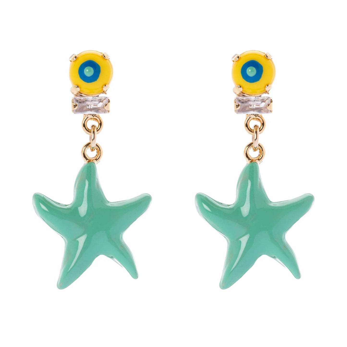 Orecchini pendenti con stella marina – Linea Partenope