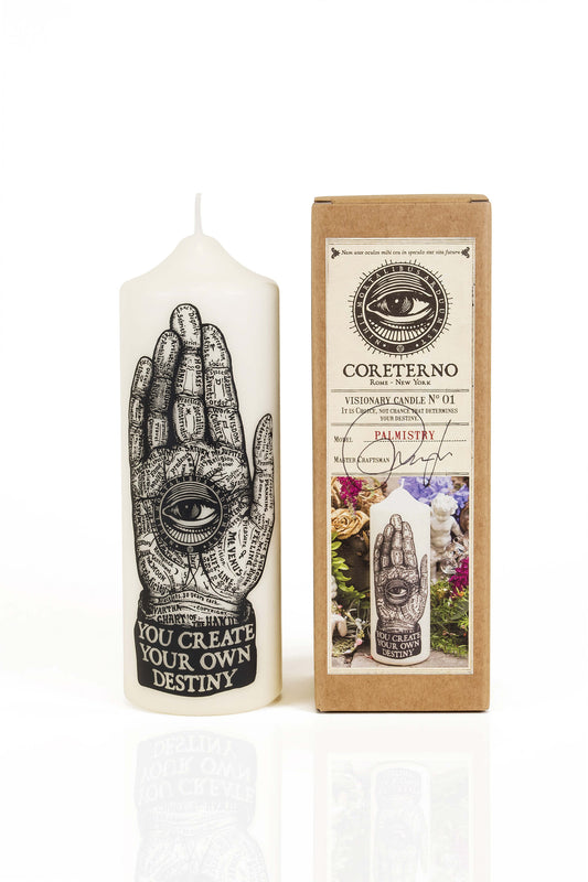 Coreterno Palmistry – Candela Votiva Artistica Senza Profumo