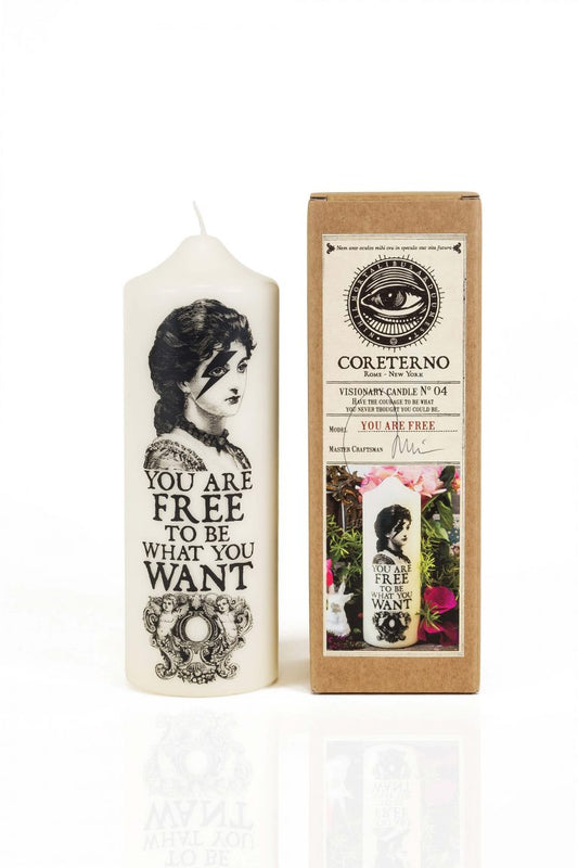 Coreterno You Are Free – Candela Votiva Artistica Senza Profumo
