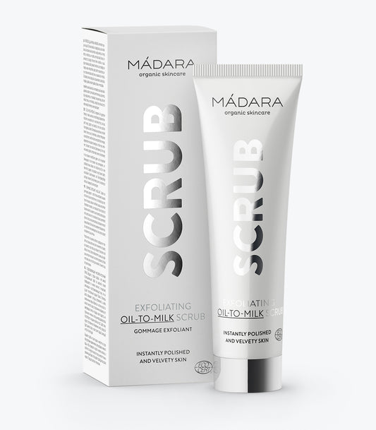 MÁDARA Exfoliating Oil-To-Milk Scrub – Scrub Viso Delicato 60ml