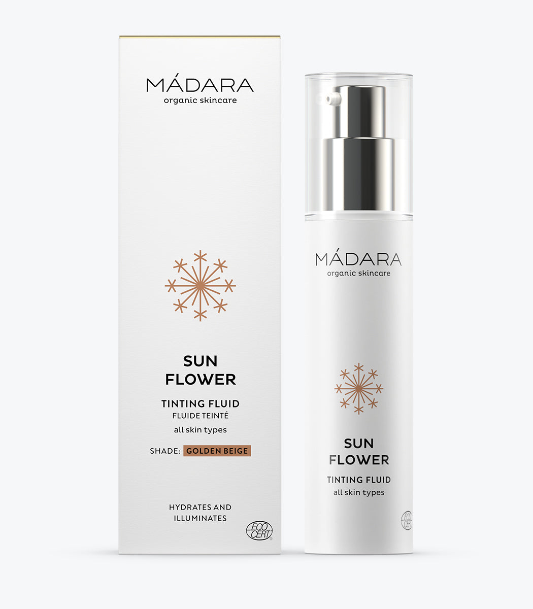 MÁDARA Tinting Fluid Golden Beige – Crema Colorata Idratante Viso Naturale 50ml