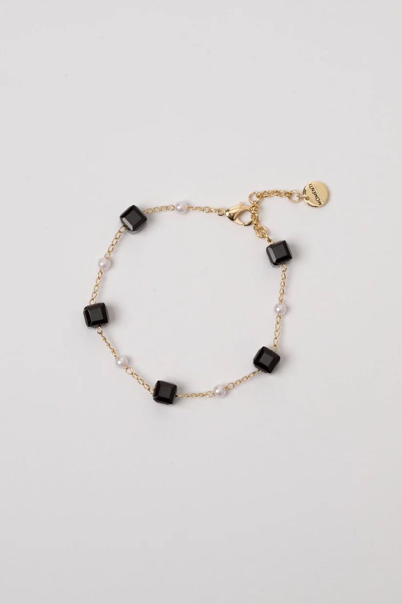 Bracciale Sodini Madelaine – Perle e Cristalli Quadrati Neri Art. 971400