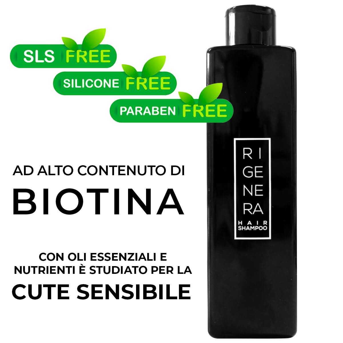 Rigenera Hair Shampoo – Shampoo Anticaduta SLS Free per Cute Sensibile 250ml