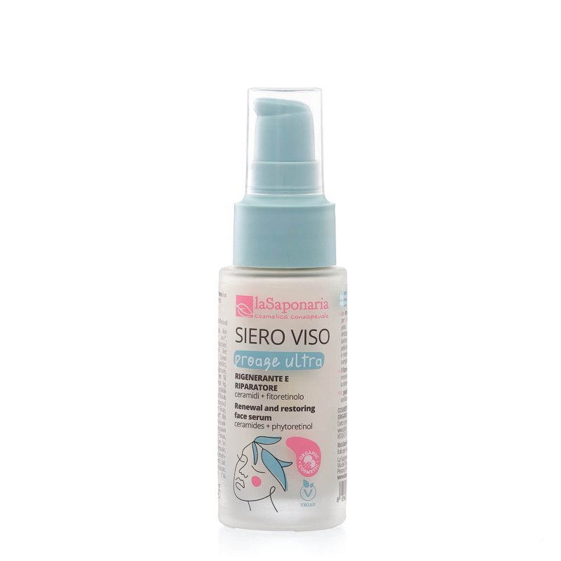 La Saponaria Siero Viso Proage Ultra – Siero Anti-Età con Ceramidi e Fitoretinolo 30ml