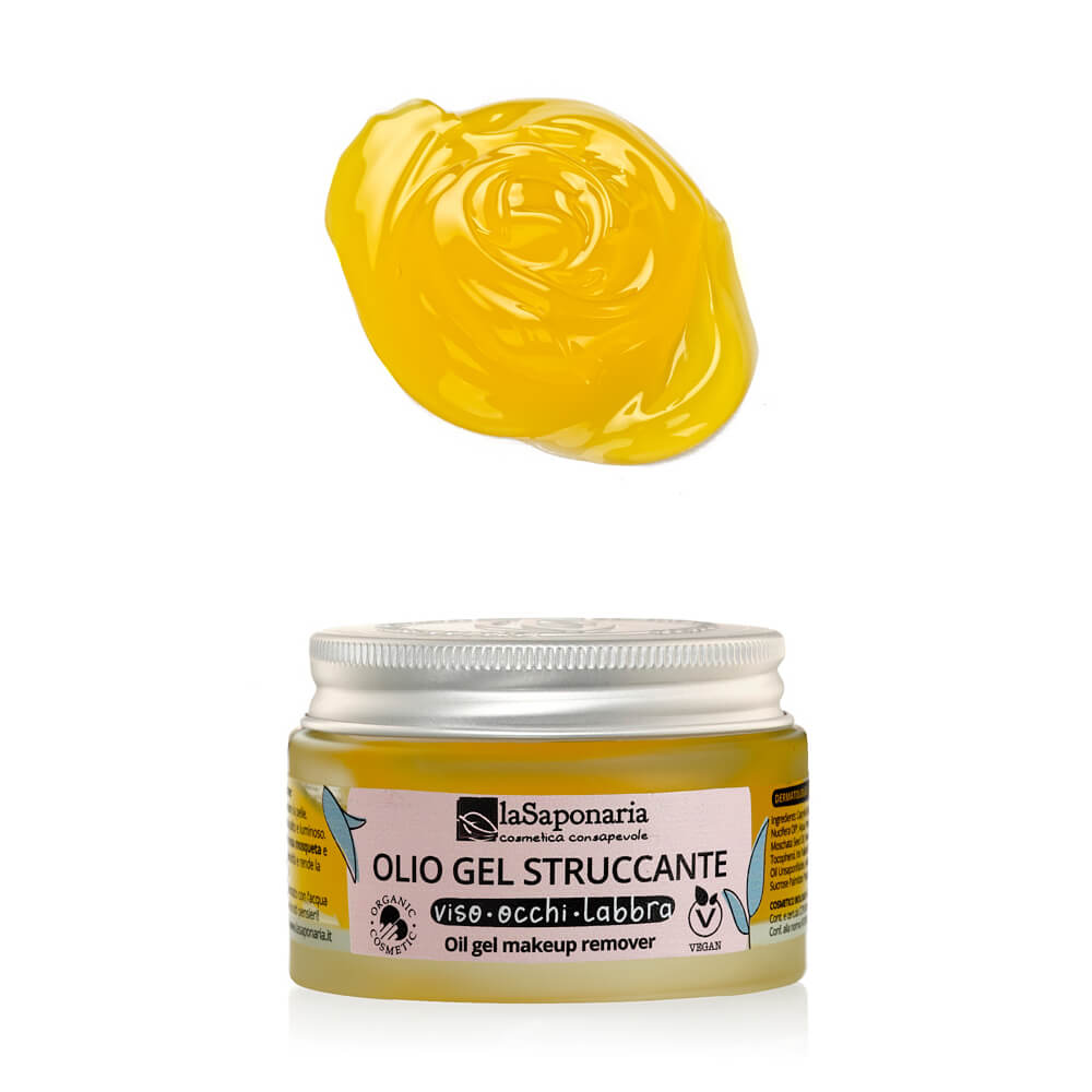 La Saponaria Olio Gel Struccante – Struccante Viso, Occhi e Labbra 50ml