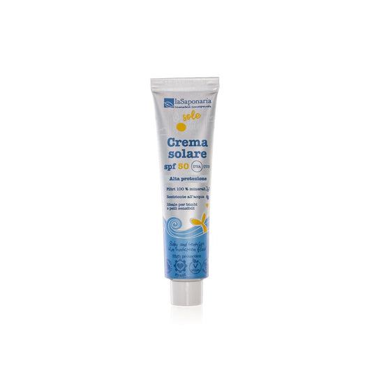 La Saponaria – Crema Solare SPF 50 Bimbi & Pelli Sensibili Travel Size 40ml