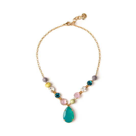 Collana Sodini REVERSE – Ottone, Cristalli & Resina Ecosostenibile Art. 331015