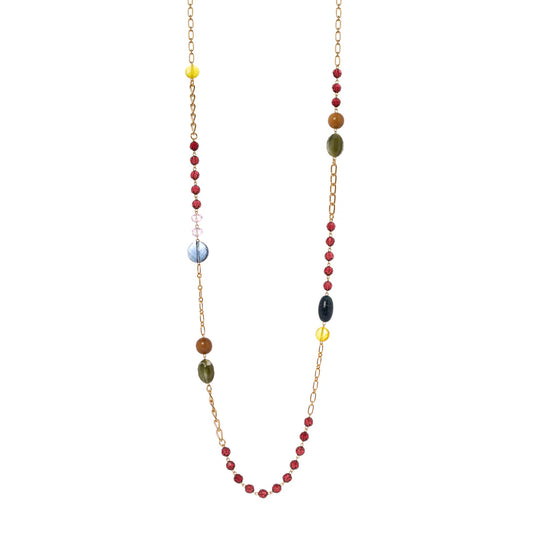 Sodini Hermitage – Collana Lunga con Cristalli e Dettagli in Resina