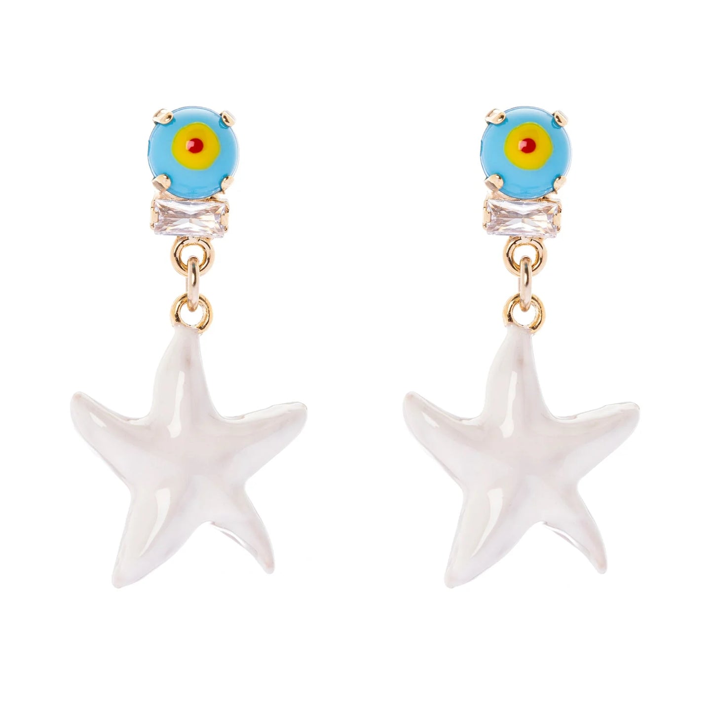 Orecchini pendenti con stella marina – Linea Partenope