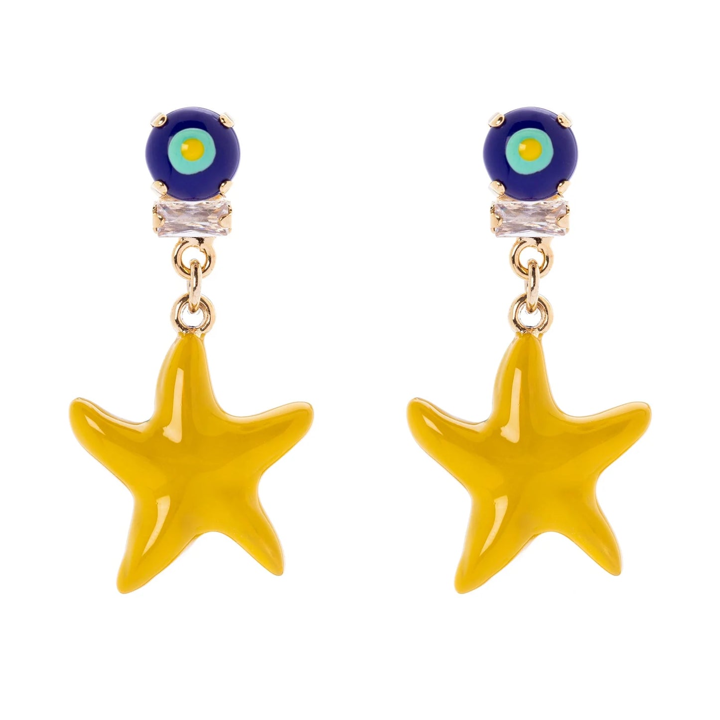 Orecchini pendenti con stella marina – Linea Partenope