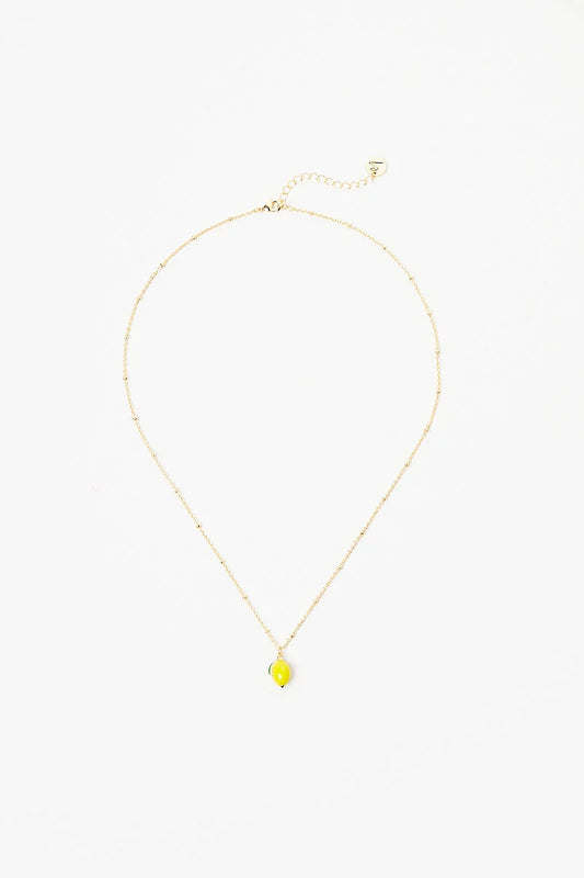 Collana Sodini Juicy in Ottone Dorato con Pendente Limone - 2 Varianti