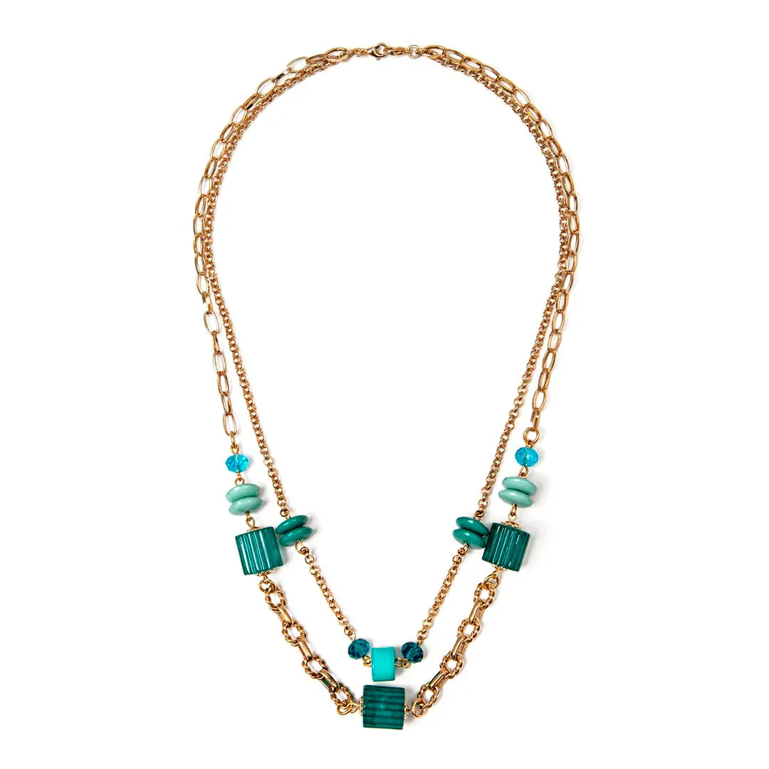 Collana multifilo Sodini Linea Essenza – Estiva Turchese & Oro