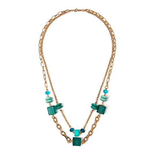 Collana multifilo Sodini Linea Essenza – Estiva Turchese & Oro
