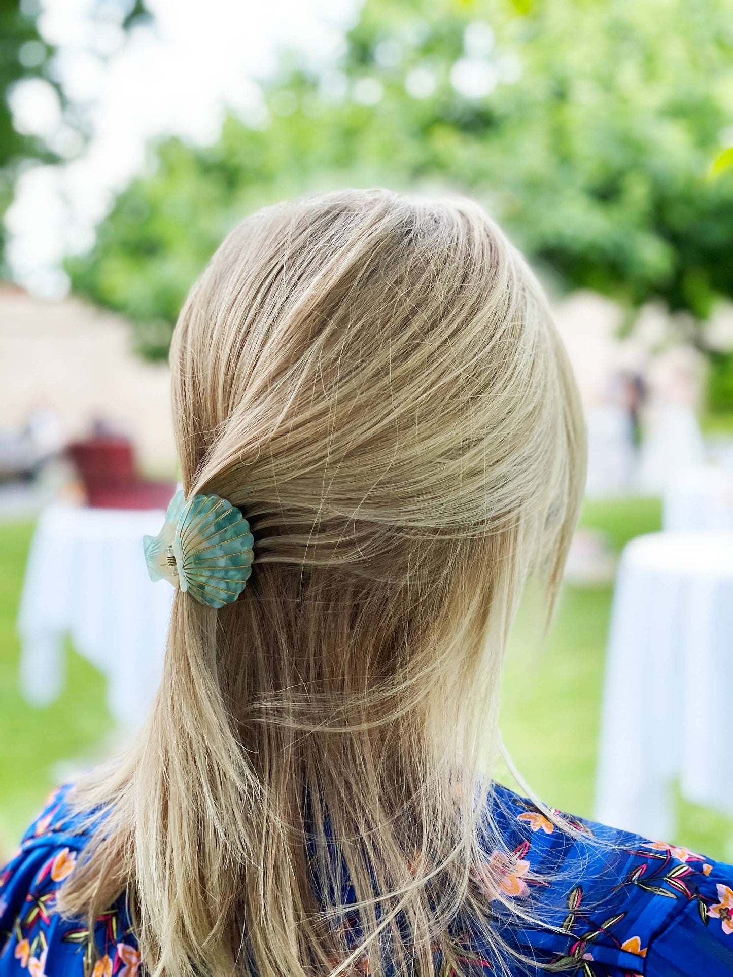 by Vivi. - Fermaglio per capelli a conchiglia blu