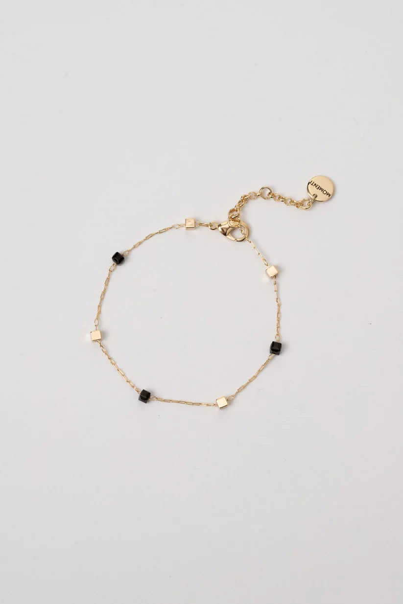 Bracciale Sodini Madelaine – Cubetti Dorati e Cristalli Neri Art. 971401