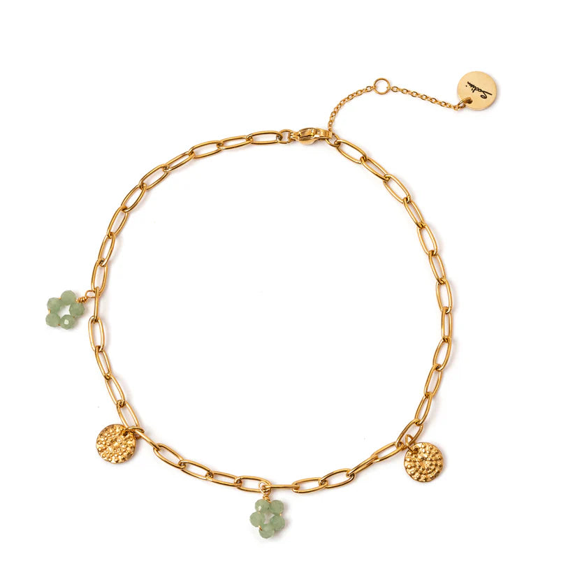 Cavigliera Sodini Arabesque – Acciaio & Pietra di Luna Sintetica Art. 930592