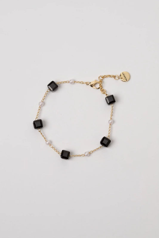 Bracciale Sodini Madelaine – Perle e Cristalli Quadrati Neri Art. 971400