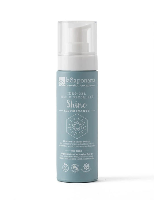 La Saponaria Idro-Gel Viso Illuminante Shine – Gel Idratante con Acido Ialuronico 50ml